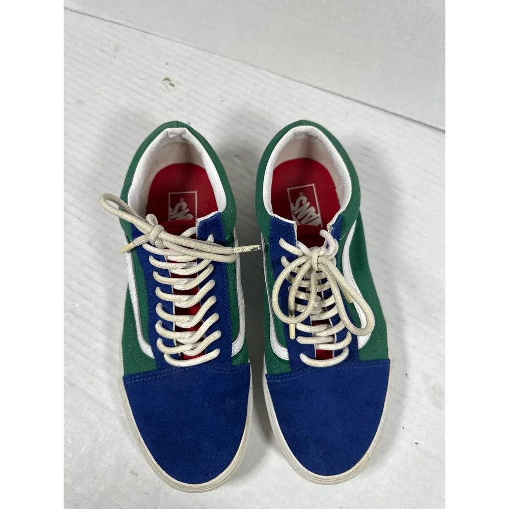 Vans Old Skool‎ Yacht Club Blue Green Yellow Red Colorblock Skate Shoes Sneakers